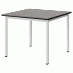 TABLE MALIBU 80X80CM T4 4P STRA BÉTON F186/NOIR BLC 9016