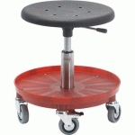 TABOURET D'ATELIER SIGMA 400P - MEDIUM - ROUGE/NOIR - GLOBAL PROFESSIONAL SEATING