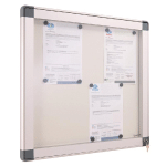 VITRINE D'INTÉRIEUR À PORTES BATTANTES FOND MÉTAL 6 FEUILLES