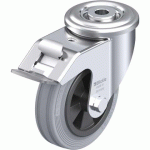 BLICKLE - ROULETTE PIVOTANTE À FREIN Ø 100MM BANDAGE CAOUTCHOUC SBR 70KG - LER-VPP 100G-FI-SG