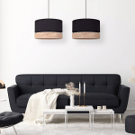 EULUNA LEVO SUSPENSION, Ø 40 CM, CHÊNE CLAIR/NOIR