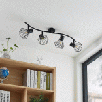 LINDBY SKANDERO SPOT CAGE, NOIR À QUATRE LAMPES