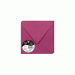 LOT DE 2 - PAQUET DE 20 ENVELOPPES POLLEN 140X140MM 120G/M2 - FRAMBOISE