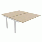 MULTIPOSTE SUIVANT L140 X P163 - ECHANCRURE PIED ARCHE CHÊNE - BURONOMIC