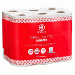 PAPIER TOILETTE DOUBLE ÉPAISSEUR BRUNEAU - 96 ROULEAUX DE 200 FEUILLES