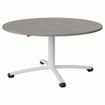 TABLE MALIBU Ø 120 T3 PC STRA ABS BÉTON F186/BLC 9016