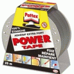 ADHESIF PATTEX POWER TAPE - 25 METRES - GRIS