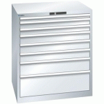 ARMOIRE GRIS CLAIR 870X725X1000 AVEC 8 TIR. 200KG - LISTA
