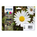 EPSON CARTOUCHE D'ENCRE FLEUR 18 (C13T18064010) - CLARIA HOME - MULTIPACK - COULEUR: NOIR, CYAN, MAGENTA, JAUNE (LOT DE 4 CARTOUCHES)