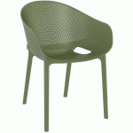 FAUTEUIL EXTÉRIEUR - POLYPROPYLÈNE - OLIVE - SKY PRO