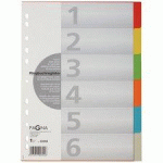LOT DE 13 - INTERCALAIRES EN CARTON, A4, 6 TOUCHES, 6 COULEURS