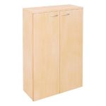 MEUBLE MI-HAUT PORTES BATTANTES PRONTO HÊTRE - L.80 X 35 X H. 120 CM - FINITION HÊTRE