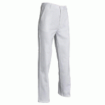 PANTALON DE TRAVAIL 100% COTON BLANC, TAILLE 42