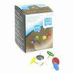 PUNAISES COULEURS ASSORTIES - BOÎTE DE 100