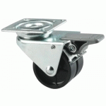 ROULETTE JUMELÉE, BANDAGE POLYAMIDE, SUR PLATINE, PIVOTANTE À BLOCAGE TENTE