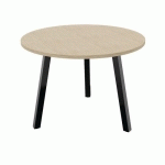 TABLE PARTAGE Ø 100 CM CHÊNE / NOIR - BURONOMIC