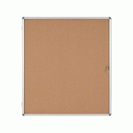 VITRINE INTÉRIEURE FOND LIÈGE PORTE BATTANTE CADRE ALUMINIUM BI-OFFICE ENCLORE - 20 FEUILLES
