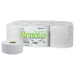 12 ROULEAUX PAPIER TOILETTE RENOVA JUMBO 180 M 2 ÉPAISSEURS