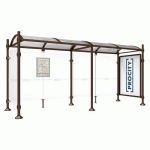 ABRI BUS PROVINCE 5 M VITRINE 1 BARD. LAT. AGORA MARRON 8017 - PROCITY