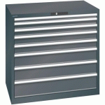 ARMOIRE 8 TIROIRS SÉRIE 78.293-CAPACITÉ 75KG-NOIR - LISTA