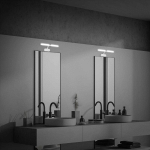 BRILONER APPLIQUE LED RUNT IP44 BRAS 4 000 K CHROMÉ MAT