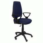CHAISE DE BUREAU ELCHE - ACCOUDOIRS FIXES - BLEU FONCÉ