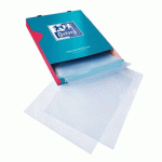 CHEMISE COIN PLASTIQUE SHINE OXFORD A4 POLYPROPYLÈNE 12/100E TRANSPARENTE INCOLORE - PAQUET DE 100