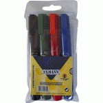 LOT DE 5 POCHES DE 10 FEUTRES COLORIS NOIR POUR TABLEAU ÉMAILLÉ BLANC - MANUTAN COLLECTIVITÉS