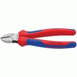 PINCE COUPANTE DE CÔTÉ 125MM - TÊTE ÉTROITE - BI-MATIÈRE - POLIE - KNIPEX