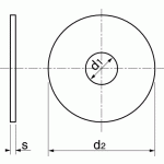 RONDELLE PLATE L A4 DIN 9021 10X30X2.5 BOÎTE DE 100 - ACTON - 6451110