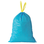SACS POUBELLE DÉCHETS LOURDS TRADITION POIGNÉES COULISSANTES BLEUS 50 L, LOT DE 100