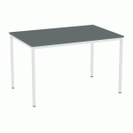 TABLE À MANGER VERSYS AVEC BASE GRIS CLAIR RAL 7035 120 X 80 X 743 CM GRIS FONCÉ
