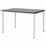 TABLE MALIBU 120X80 T5 4P STRA BÉTON F186/NOIR BLC 9016