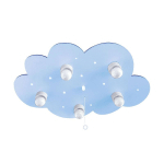 WALDI-LEUCHTEN GMBH PLAFONNIER NUAGE, À 5 LAMPES, BLEU CLAIR