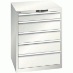 ARMOIRE BLANC GRIS 717X725X850 AVEC 5 TIR. 75KG _ 14.410.180 - LISTA