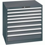 ARMOIRE NOIR 870X725X850 AVEC 8 TIR. 200KG _ 78.684.060 - LISTA