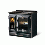 CUISINIÈRE À BOIS EN FONTE ÉMAILLÉE 9 KW SUPREMA.16 - NOIR VITRIFIÉ LA NORDICA EXTRAFLAME
