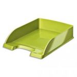 LEITZ PLUS CORBEILLE À COURRIER WOW VERT MÉTALLISÉ 35,7X7X25,5 CM