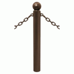 POTELET PROVINCE Ø114 MM CHAINES 2 ANNEAUX BOULE MARRON 8017 - PROCITY