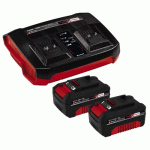 STARTER KIT 36V - DOUBLE CHARGEUR RAPIDE - 2X4,0 AH - POWER X-CHANGE EINHELL