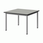 TABLE MALIBU 80X80 T2 4P STRA ISOS GRIS 1400/NOIR GRIS 9006