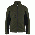 VESTE SOFTSHELL VERT OLIVE/NOIR TAILLE S - MANUTAN COLLECTIVITÉS