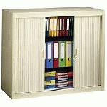 ARMOIRE MÉTAL À RIDEAUX DÉMONTABLE CLASSIQUE H 100 X L 100 CM UNICOLORE - NOIR