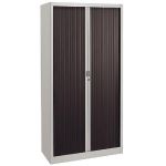ARMOIRE MÉTAL CLASSTOUT CLASSIQUE - A RIDEAUX - L. 120 X H. 198 CM  - CORPS GRIS  - RIDEAUX ANTHRACITE