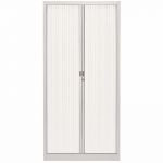 ARMOIRE MÉTAL CLASSTOUT COLOR - A RIDEAUX - L. 90 X H. 180 CM - CORPS ALUMINIUM  - RIDEAUX BLANC