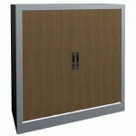 ARMOIRE RIDEAUX LAME RECOUVERTE L.100 H. 102 CHÊNE CLAIR/ALU - ACIAL