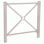 BARRIÈRE PROVINCE SIMPLE CROIX 1.07 M INOX - ZINC GRIS 7044 - PROCITY