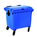CONTENEUR 4 ROUES PRISE FRONTALE BLEU/BLEU 770 L