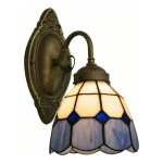 ENSOLEILLE - LAMPE APPLIQUE MURALE ABAT-JOUR EN VERRE STYLE LAMP RÉTRO MUR DE FEU LUMINAIRE DÉCORATIVE-ARGENT