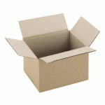 LOT DE 25 - CARTON CAISSE AMÉRICAINE KRAFT BRUN SIMPLE CANNELURE L 16 X L 12 X H 11 CM